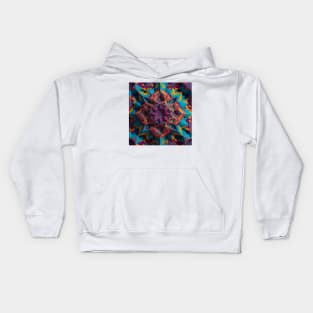 Kaleidoscope of geometric patterns Kids Hoodie